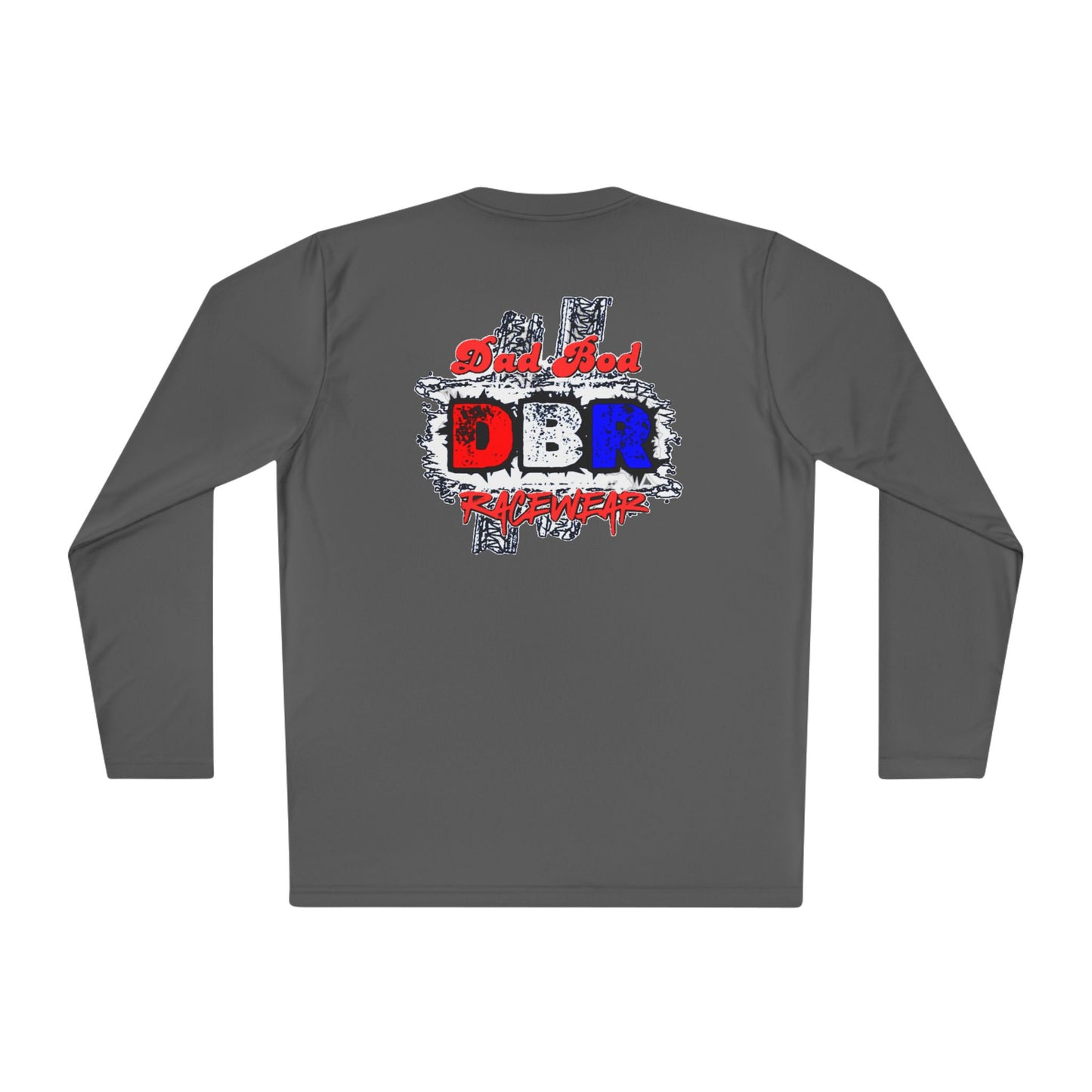 Unisex Long Sleeve Tee - Bold Red, White, & Blue DBR Design, Casual Style for Everyday Wear