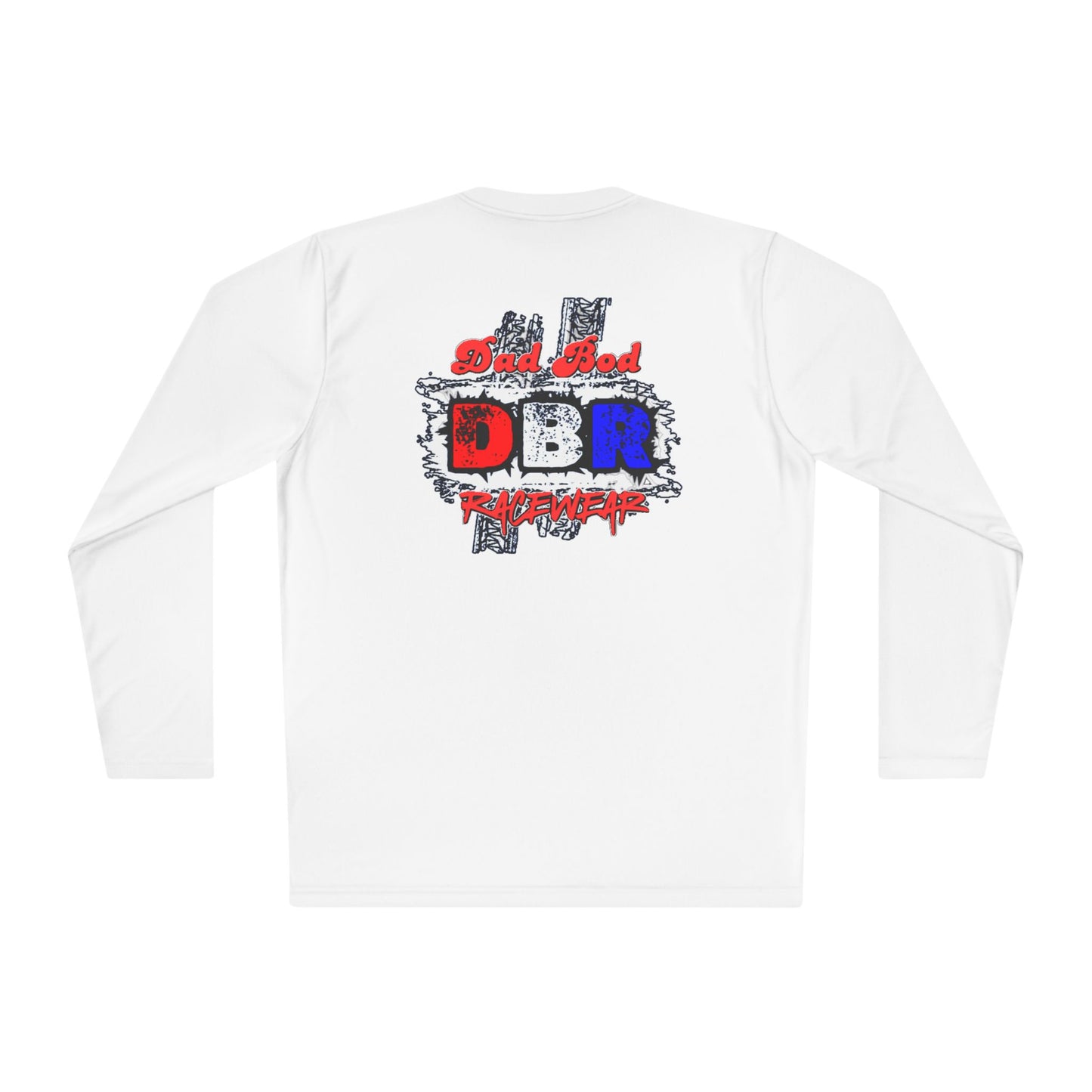 Unisex Long Sleeve Tee - Bold Red, White, & Blue DBR Design, Casual Style for Everyday Wear