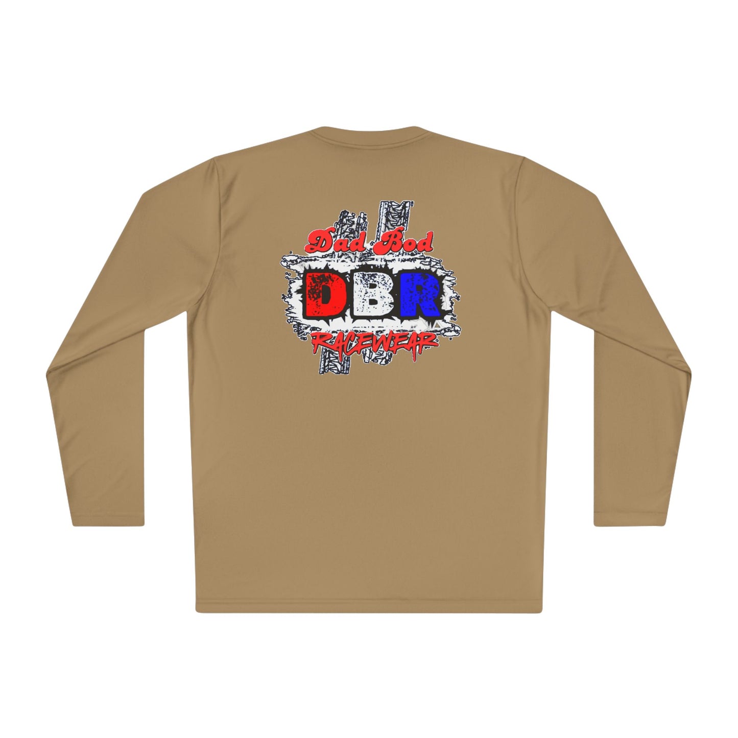 Unisex Long Sleeve Tee - Bold Red, White, & Blue DBR Design, Casual Style for Everyday Wear