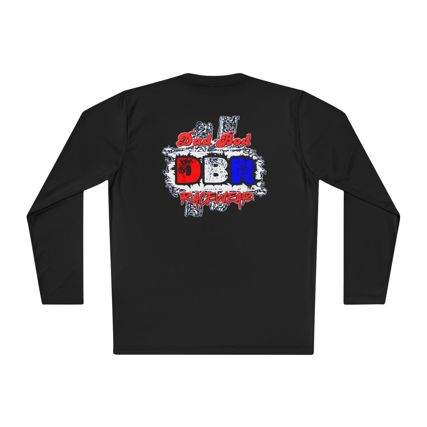 Unisex Long Sleeve Tee - Bold Red, White, & Blue DBR Design, Casual Style for Everyday Wear