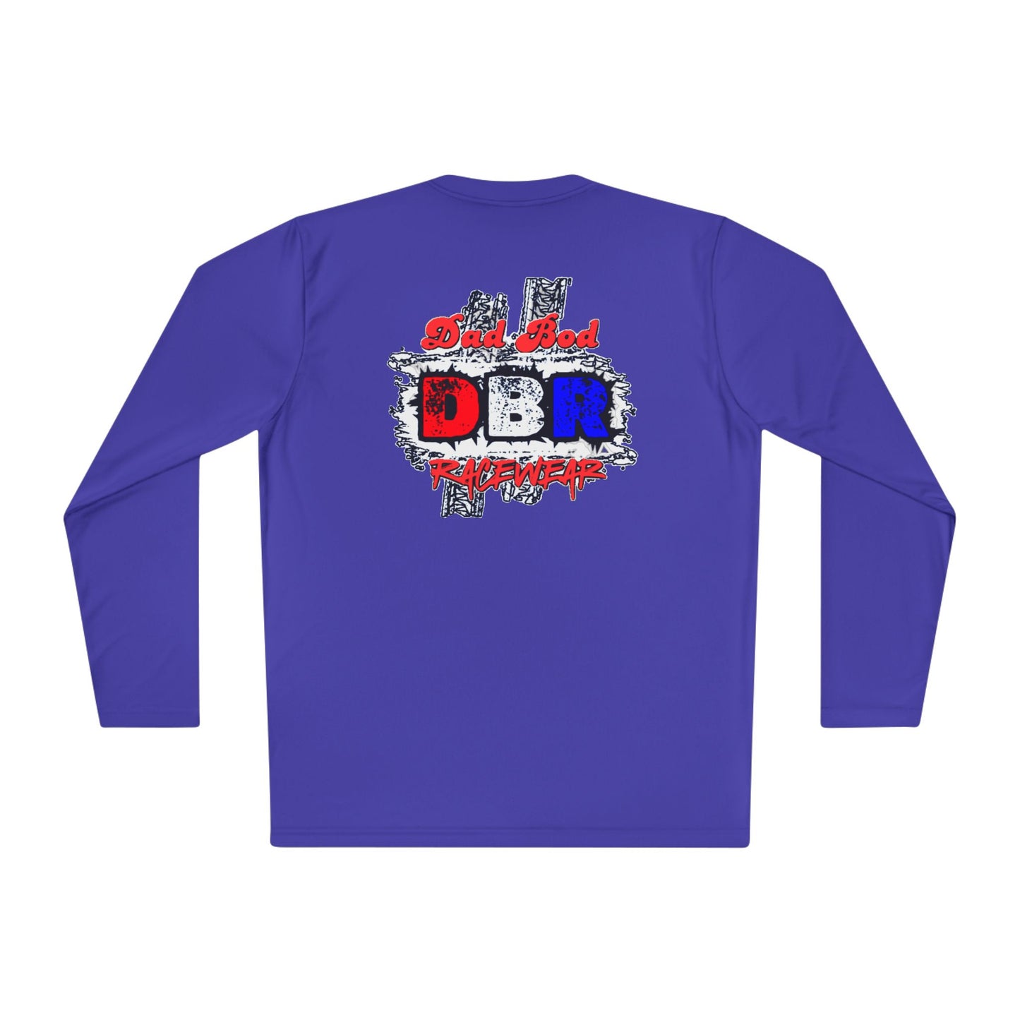 Unisex Long Sleeve Tee - Bold Red, White, & Blue DBR Design, Casual Style for Everyday Wear