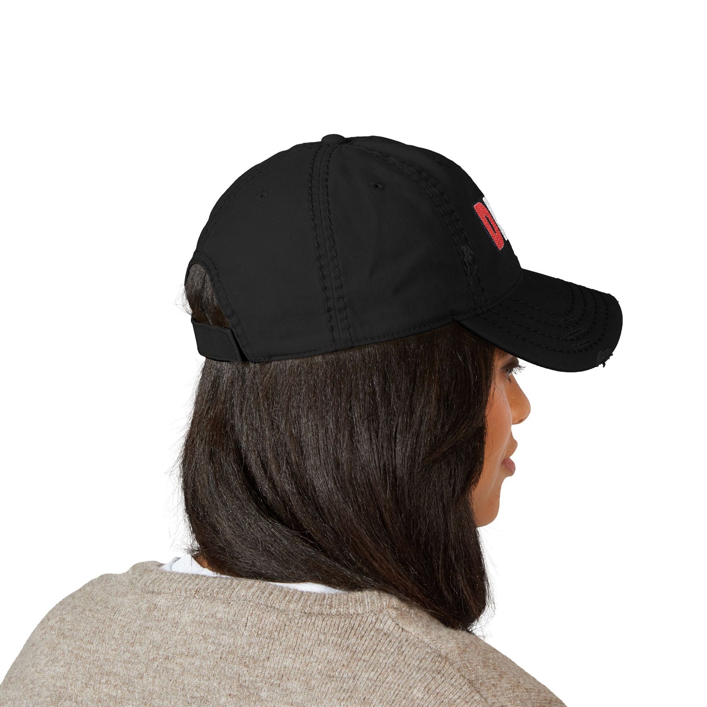 DBRDistressed Dad Hat, Casual Embroidered Cap