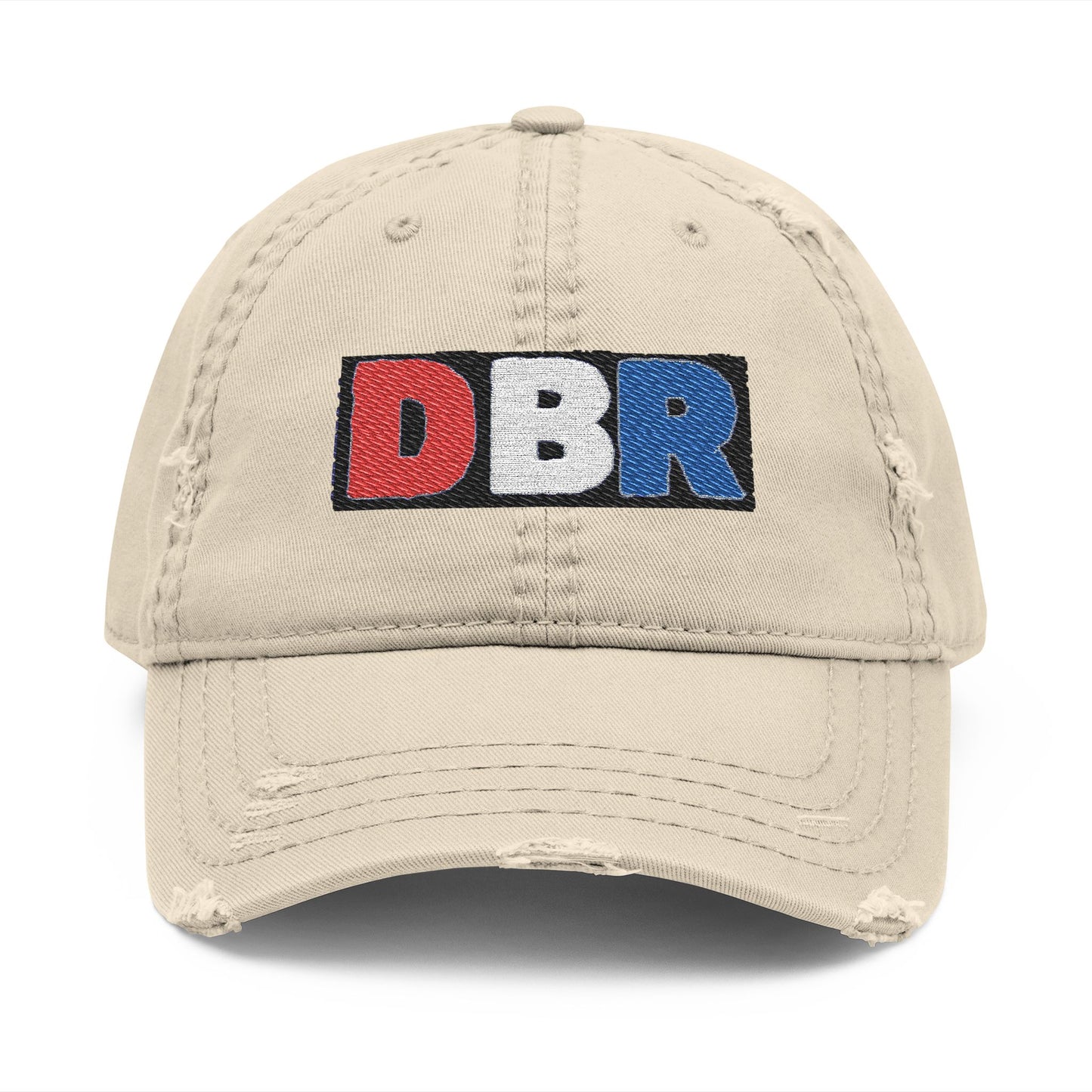 DBRDistressed Dad Hat, Casual Embroidered Cap
