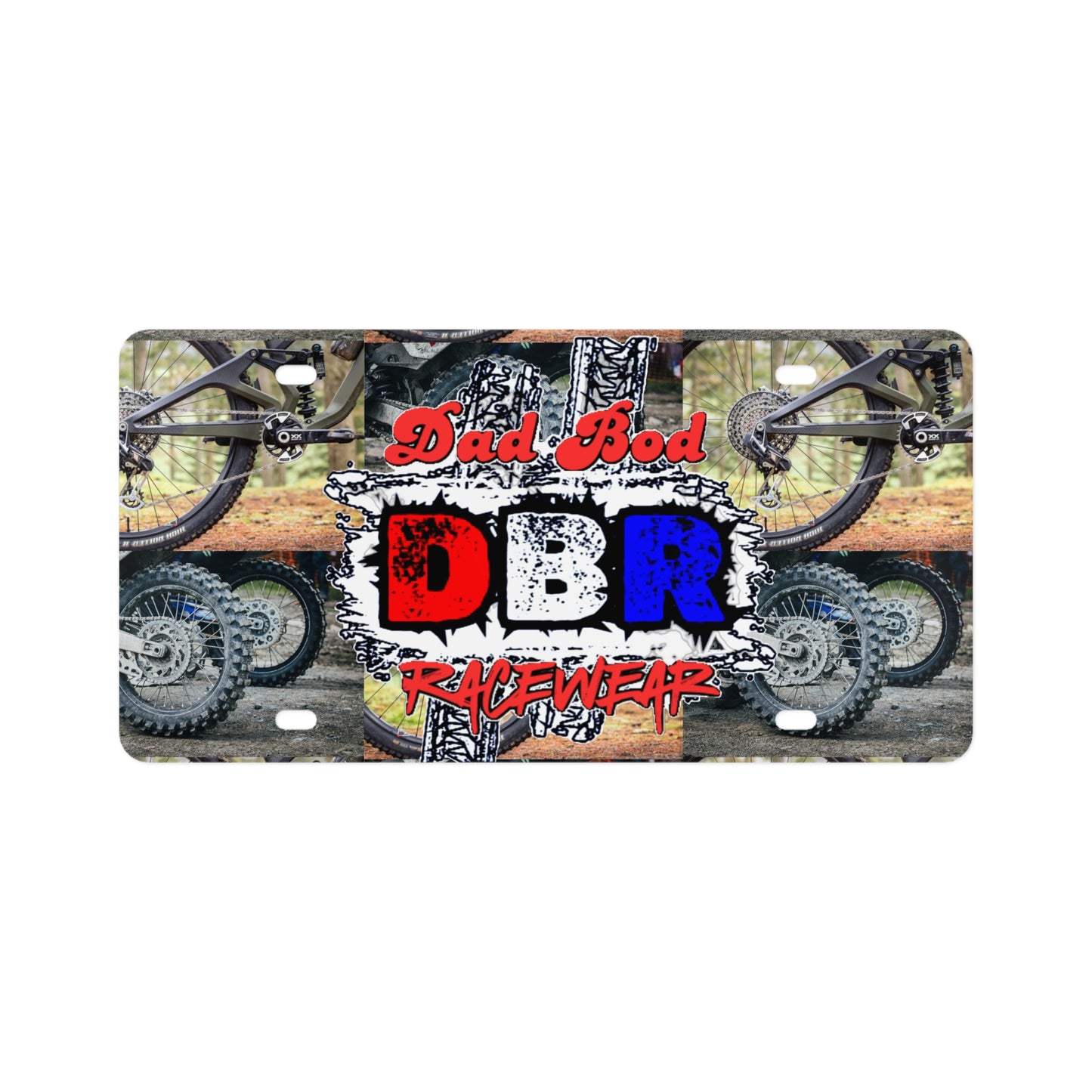 Custom Dad Bod Racing License Plate