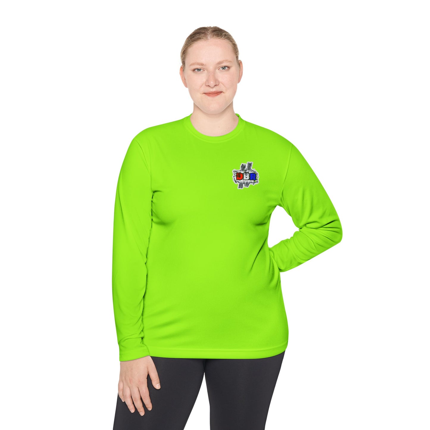 Unisex Long Sleeve Tee - Bold Red, White, & Blue DBR Design, Casual Style for Everyday Wear