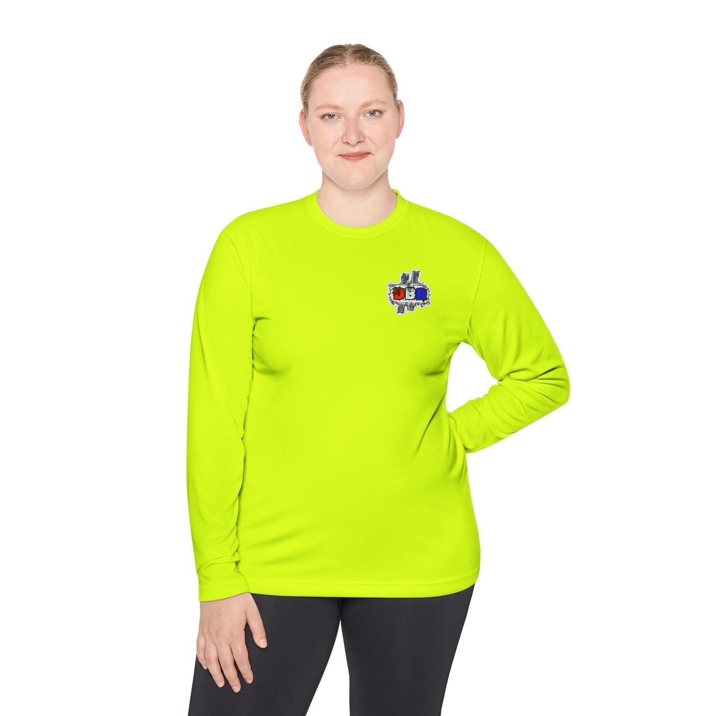 Unisex Long Sleeve Tee - Bold Red, White, & Blue DBR Design, Casual Style for Everyday Wear