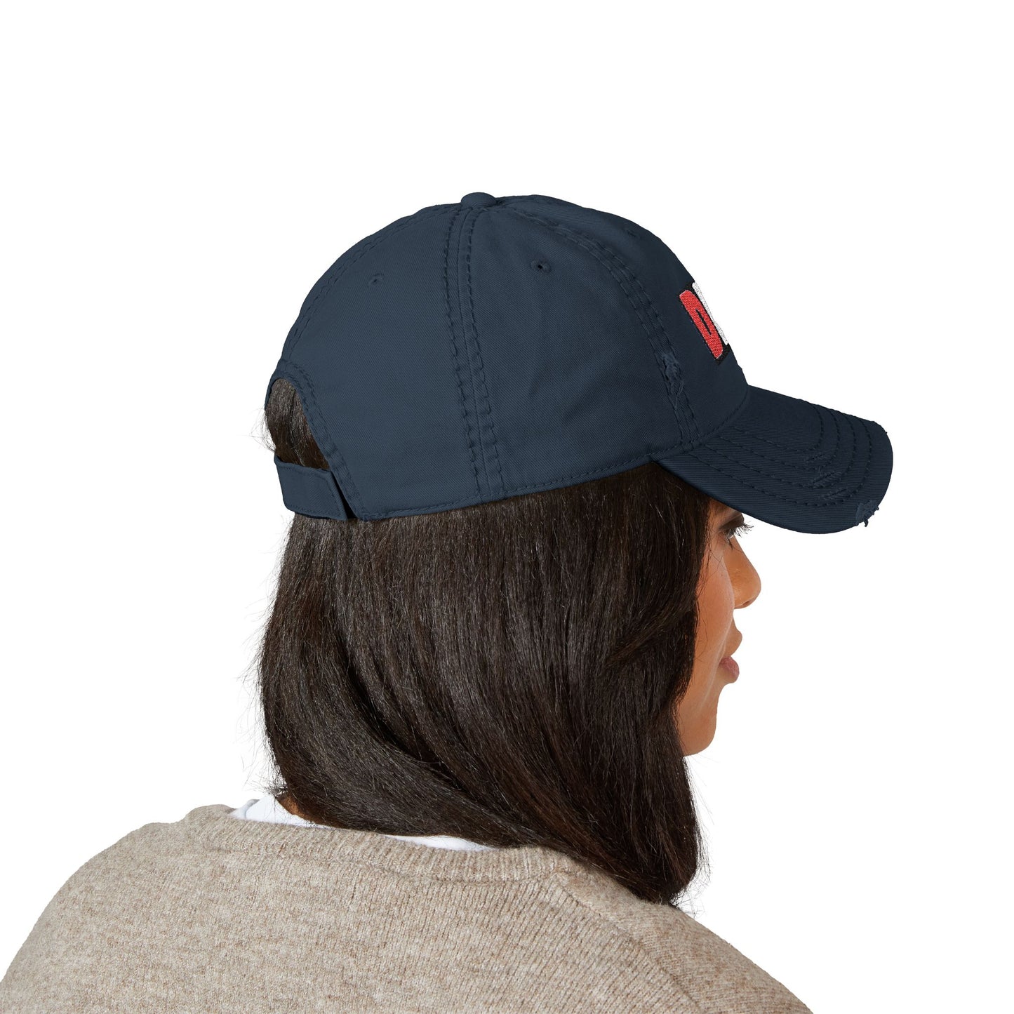 DBRDistressed Dad Hat, Casual Embroidered Cap