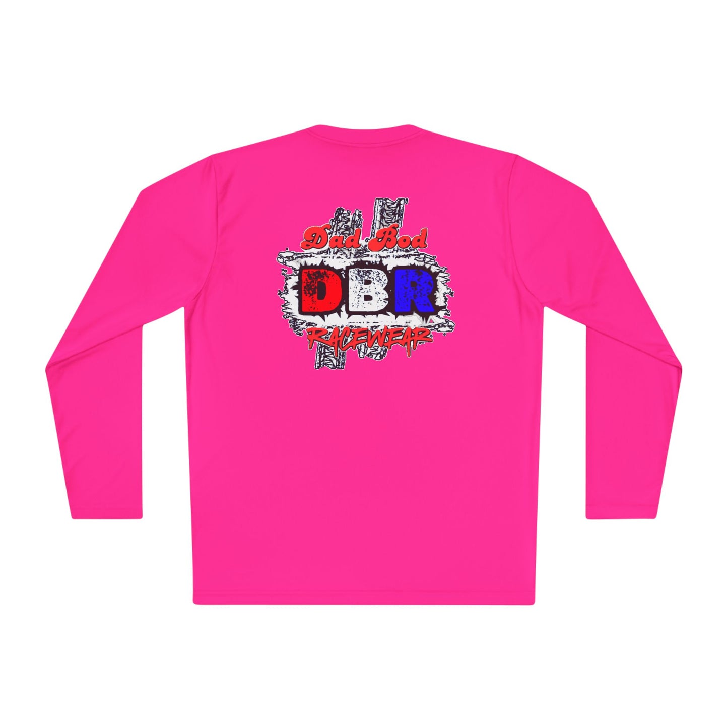 Unisex Long Sleeve Tee - Bold Red, White, & Blue DBR Design, Casual Style for Everyday Wear