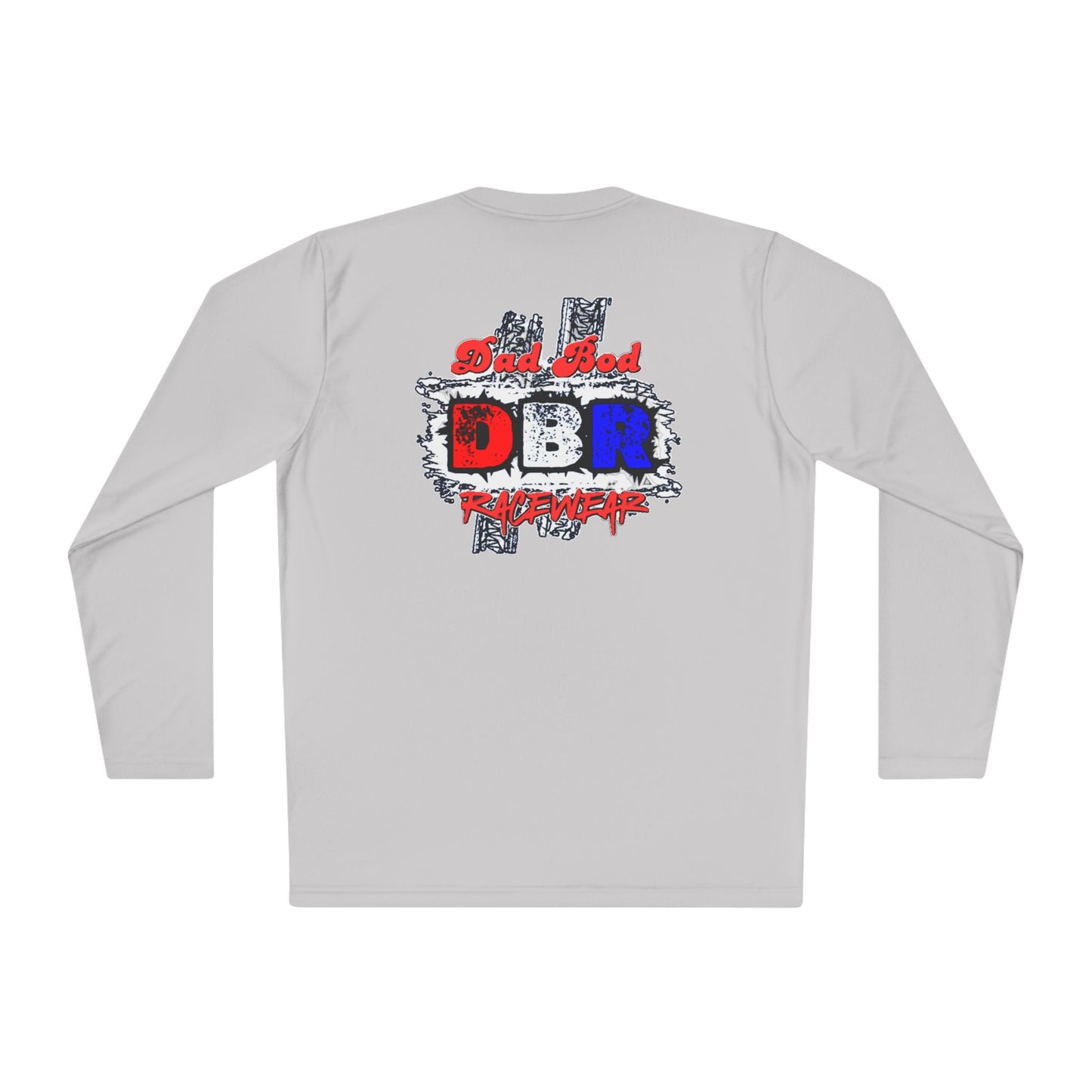 Unisex Long Sleeve Tee - Bold Red, White, & Blue DBR Design, Casual Style for Everyday Wear