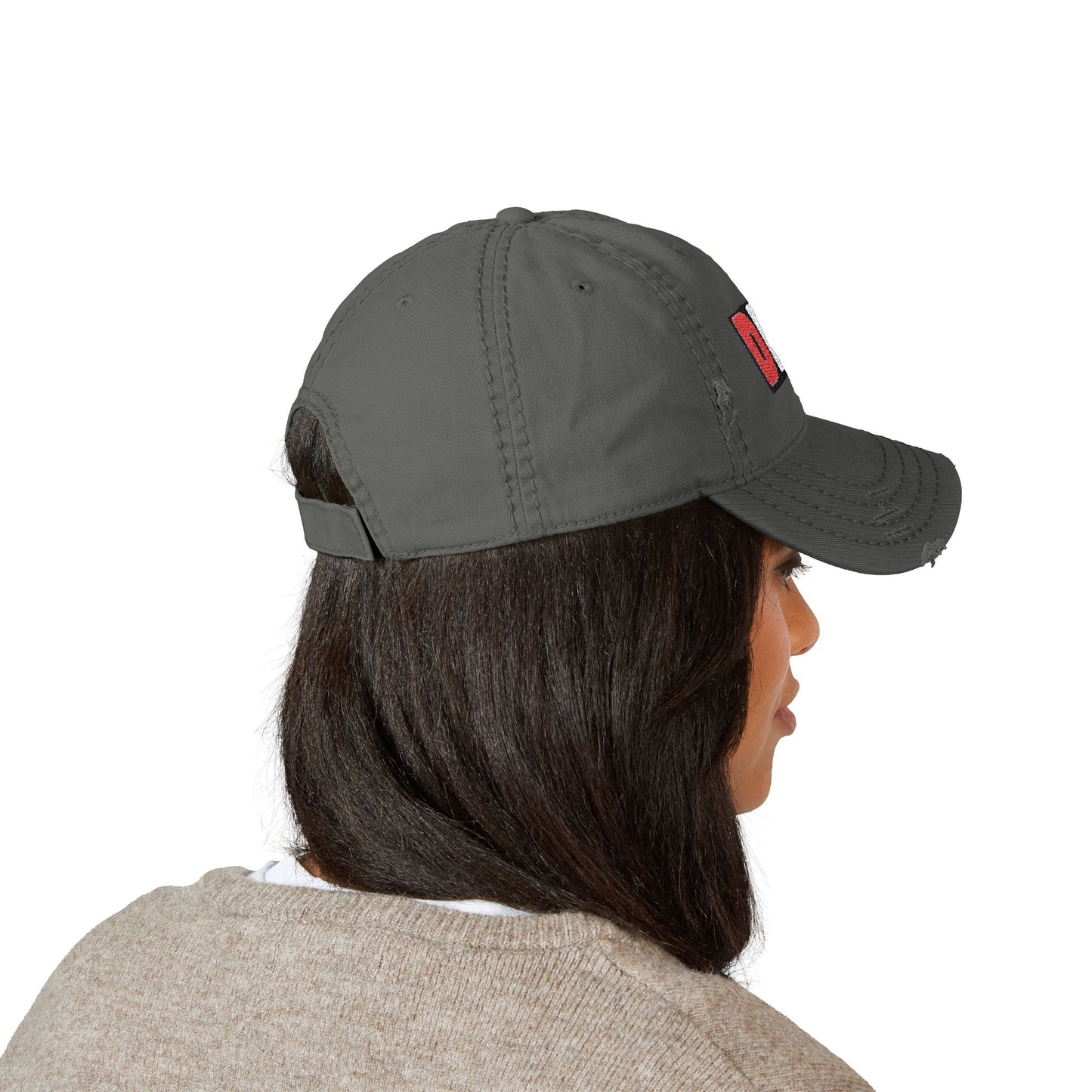DBRDistressed Dad Hat, Casual Embroidered Cap