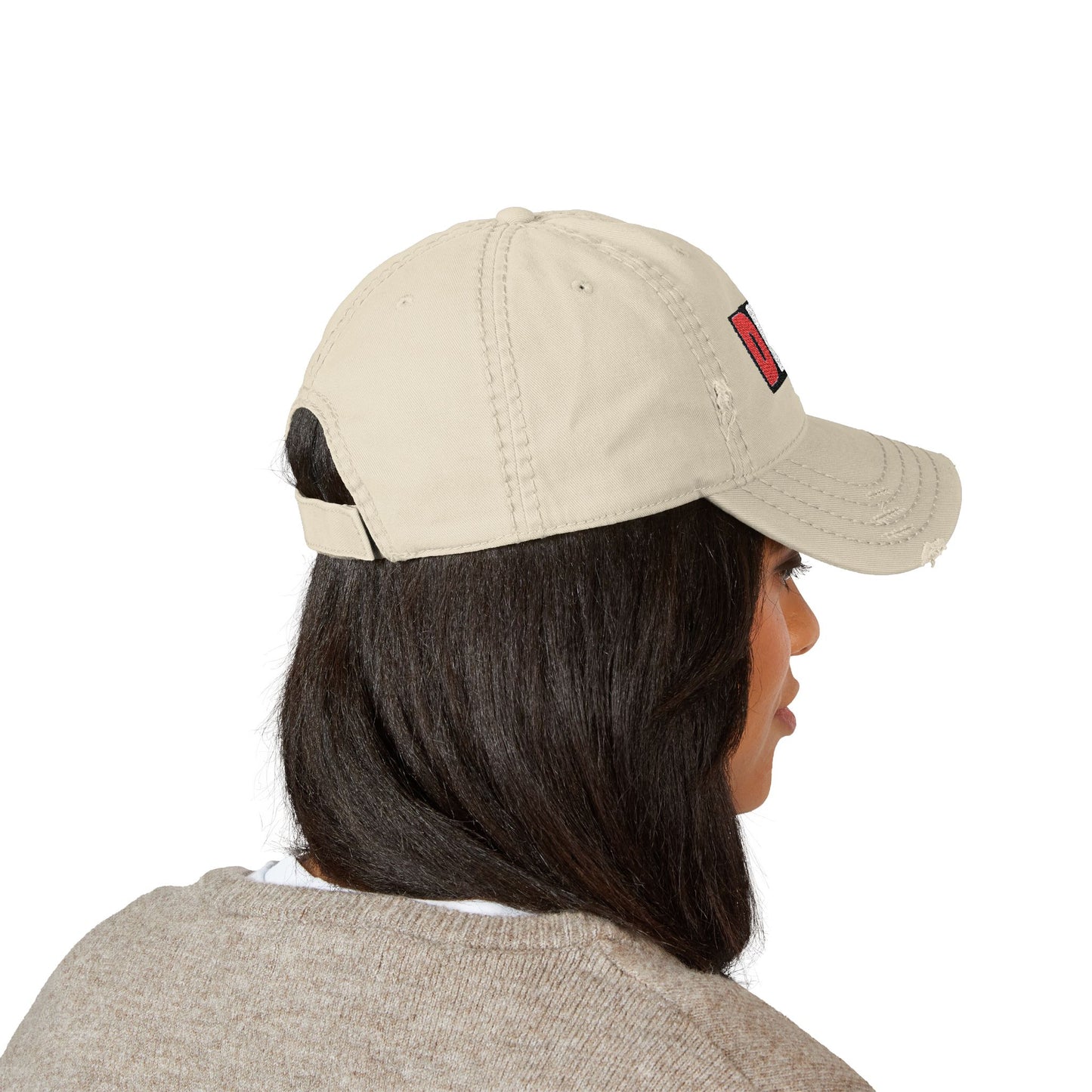 DBRDistressed Dad Hat, Casual Embroidered Cap