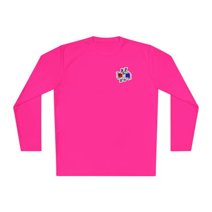 Unisex Long Sleeve Tee - Bold Red, White, & Blue DBR Design, Casual Style for Everyday Wear
