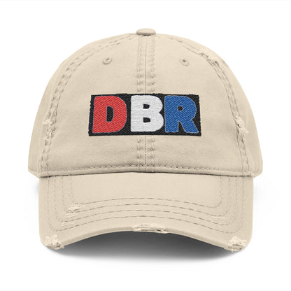 DBRDistressed Dad Hat, Casual Embroidered Cap