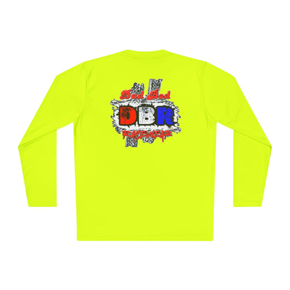 Unisex Long Sleeve Tee - Bold Red, White, & Blue DBR Design, Casual Style for Everyday Wear