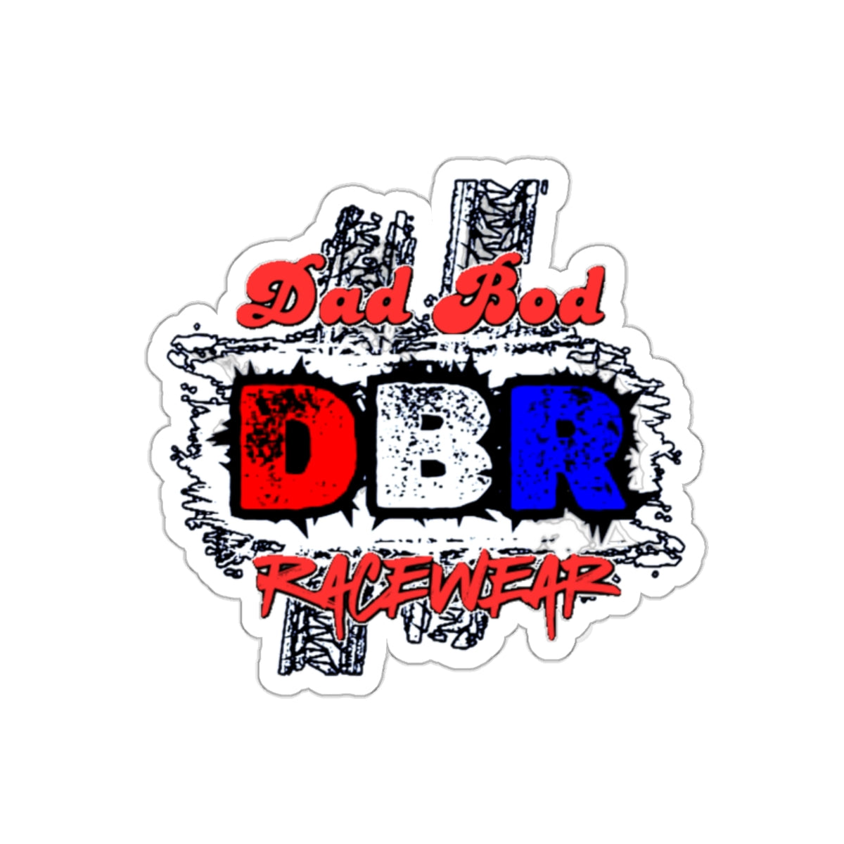 Dad Bod Racewear Die-Cut Stickers
