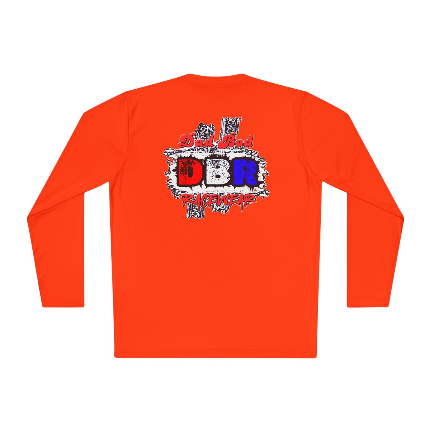 Unisex Long Sleeve Tee - Bold Red, White, & Blue DBR Design, Casual Style for Everyday Wear